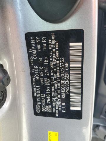 KMHGC4DD5DU225762 - 2013 HYUNDAI GENESIS 3.8L 银色 照片 13
