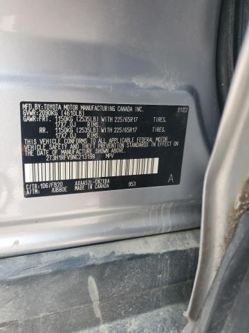 2T3H1RFV9NC213198 - 2022 TOYOTA RAV4 LE GRAY photo 12