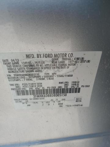 2FMHK6D88DBD05150 - 2013 FORD FLEX LIMITED Gümüş foto 14