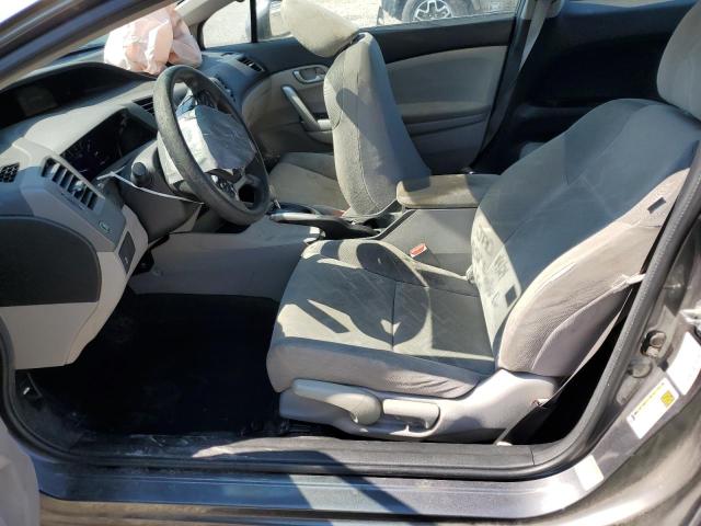2HGFG3B5XCH553143 - 2012 HONDA CIVIC LX GRAY photo 7