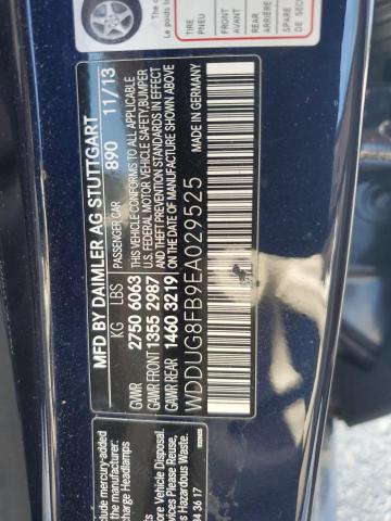 WDDUG8FB9EA029525 - 2014 MERCEDES-BENZ S 550 4MATIC BLUE photo 12