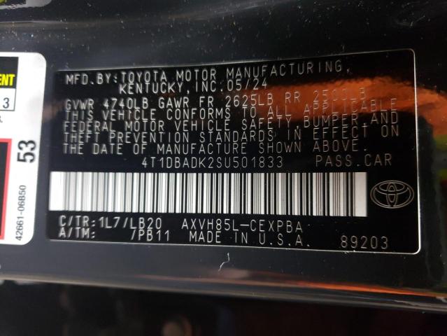 4T1DBADK2SU501833 - 2025 TOYOTA CAMRY XSE Boz foto 12