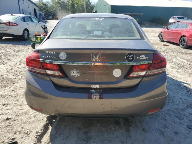 2HGFB2F57DH505863 - 2013 HONDA CIVIC LX GRAY photo 6