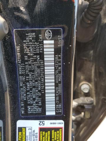 4T1G11AK2PU783287 - 2023 TOYOTA CAMRY SE NIGHT SHADE BLACK photo 12