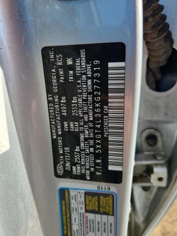 5XXGT4L36KG277319 - 2019 KIA OPTIMA LX SILVER photo 12