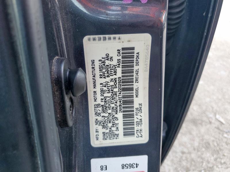 1NXBU4EE7AZ202929 - 2010 TOYOTA COROLLA BASE 灰色 照片 12