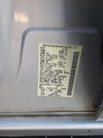 5N1AR18W45C714885 - 2005 NISSAN PATHFINDER LE 银色 照片 13