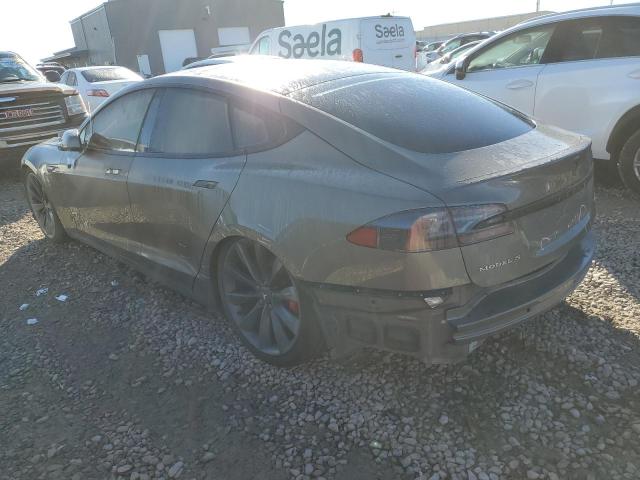 5YJSA1E46GF130223 - 2016 TESLA MODEL S GRAY photo 2