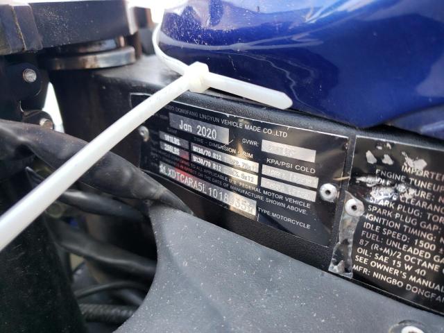 LXDTCARA5L1018935 - 2020 HONDA Z50R BLUE photo 10