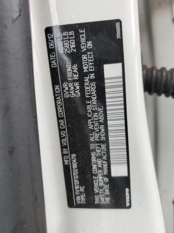 YV1612FS7D2180478 - 2013 VOLVO S60 T5 WHITE photo 12