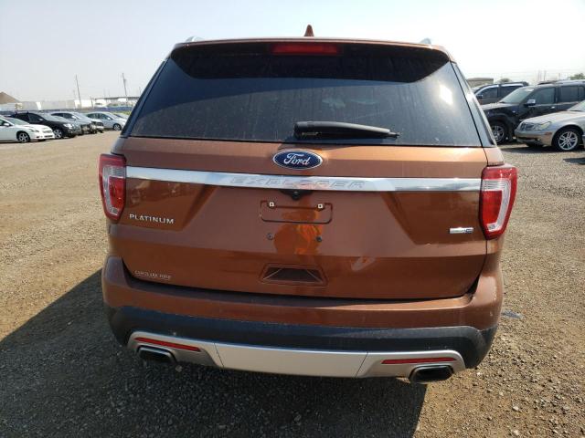 1FM5K8HT0HGB34972 - 2017 FORD EXPLORER PLATINUM ORANGE photo 6