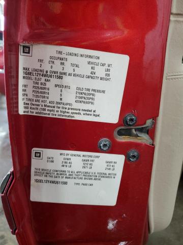 1G6EL12Y4WU611580 - 1998 CADILLAC ELDORADO MAROON photo 13