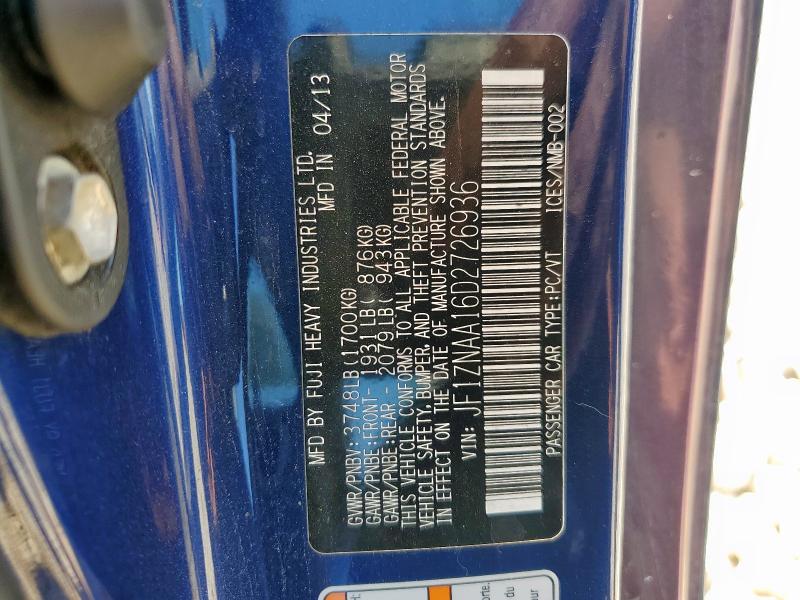 JF1ZNAA16D2726936 - 2013 TOYOTA SCION FR-S Bənövşəyi foto 12