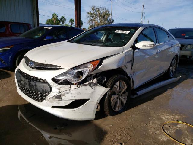 KMHEC4A47FA119376 - 2015 HYUNDAI SONATA HYBRID WHITE photo 1