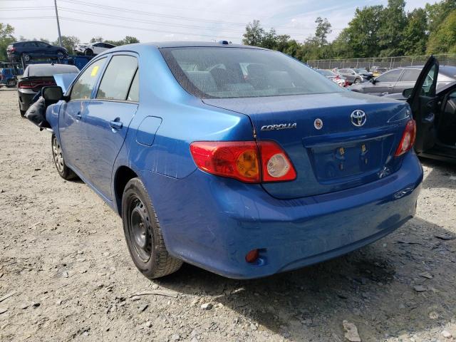 2T1BU4EE0AC510333 - 2010 TOYOTA COROLLA BASE BLUE photo 2