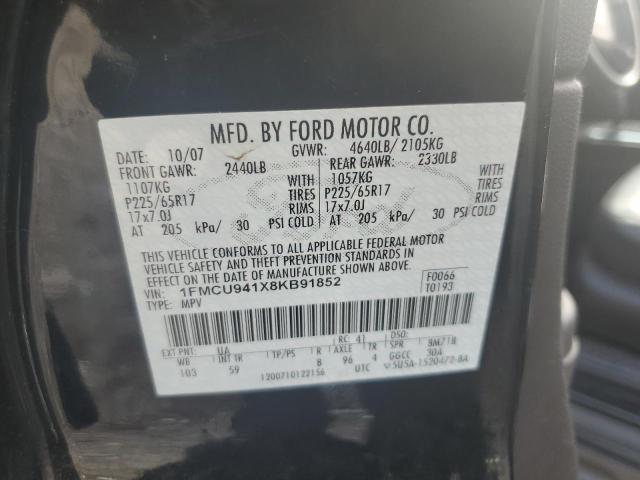 1FMCU941X8KB91852 - 2008 FORD ESCAPE LIMITED შავი ფოტო 13