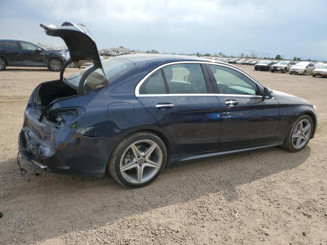 55SWF4KB7HU211996 - 2017 MERCEDES-BENZ C 300 4MATIC BLUE photo 3