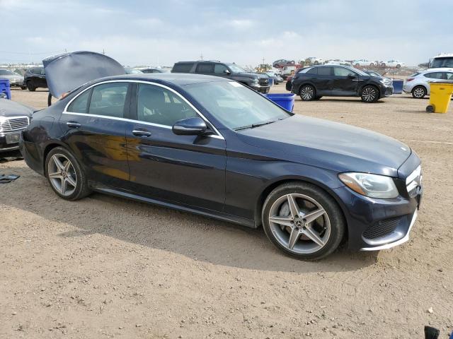 55SWF4KB7HU211996 - 2017 MERCEDES-BENZ C 300 4MATIC BLUE photo 4