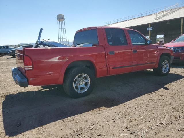 1D7HL38N74S768571 - 2004 DODGE DAKOTA QUAD SPORT RED photo 3