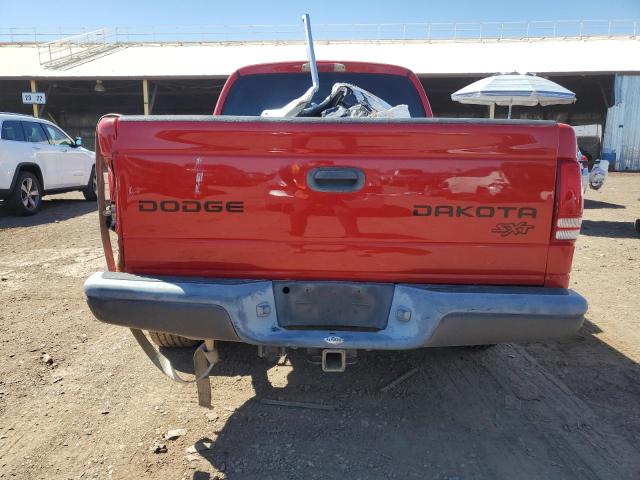 1D7HL38N74S768571 - 2004 DODGE DAKOTA QUAD SPORT RED photo 6