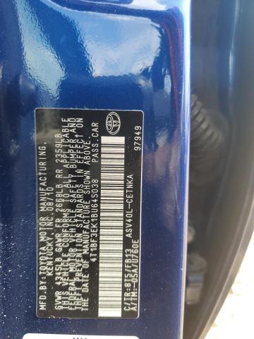 4T1BF3EK1BU645038 - 2011 TOYOTA CAMRY BASE BLUE photo 12