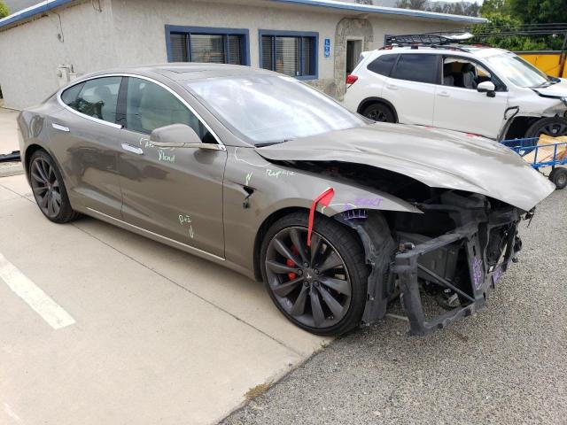 5YJSA1E48GF151560 - 2016 TESLA MODEL S Gris foto 4