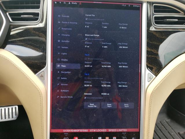 5YJSA1E48GF151560 - 2016 TESLA MODEL S Gris foto 9