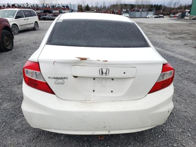 2HGFB2E20CH040901 - 2012 HONDA CIVIC DX WHITE photo 6