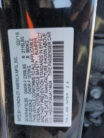 1HGCV1F3XJA114624 - 2018 HONDA ACCORD SPORT BLACK photo 13