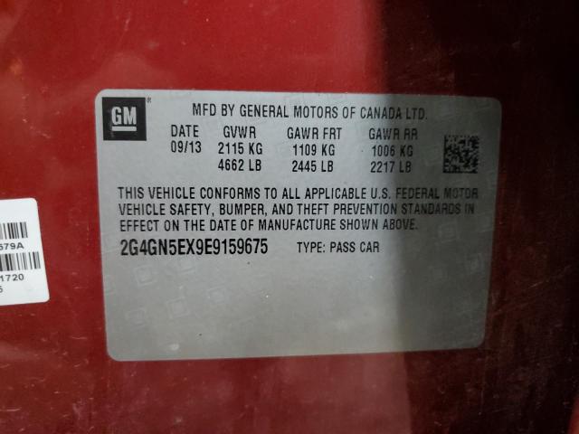 2G4GN5EX9E9159675 - 2014 BUICK REGAL PREMIUM BURGUNDY photo 12