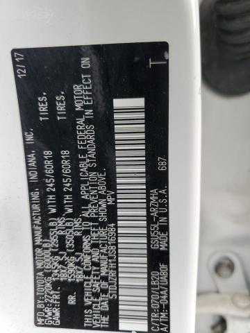 5TDJZRFH1JS816984 - 2018 TOYOTA HIGHLANDER SE Blanco foto 14