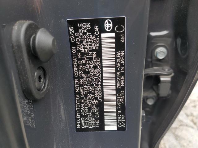 JTDBCMFE2S3086200 - 2025 TOYOTA COROLLA LE CHARCOAL photo 12