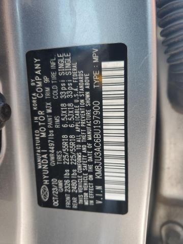 KM8JU3AC6BU197900 - 2011 HYUNDAI TUCSON GLS SILVER photo 13