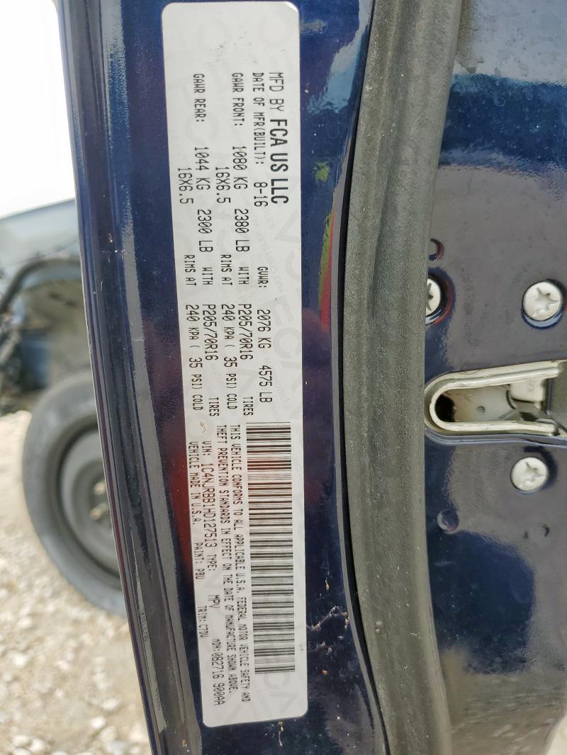 1C4NJRBB1HD127513 - 2017 JEEP PATRIOT SPORT Көк фото 14