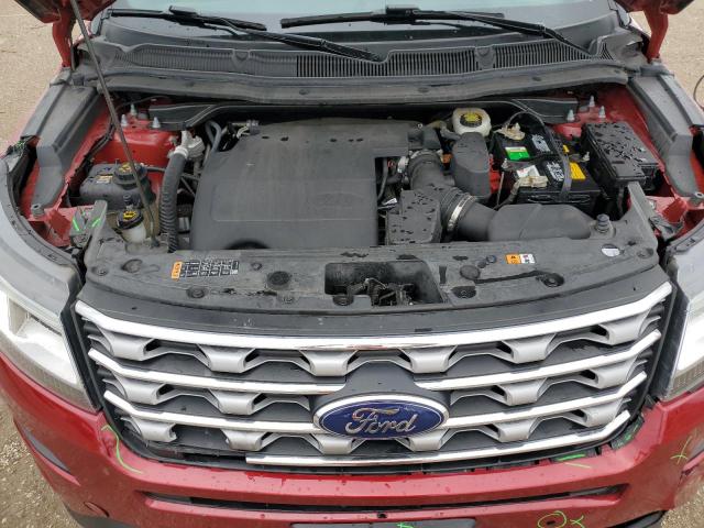 1FM5K8F84HGC38847 - 2017 FORD EXPLORER LIMITED RED photo 12