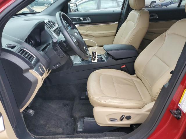 1FM5K8F84HGC38847 - 2017 FORD EXPLORER LIMITED RED photo 7
