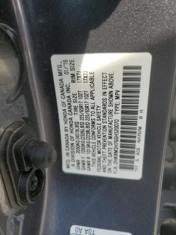 2HKRM3H76GH520070 - 2016 HONDA CR-V EXL ნაცრისფერი ფოტო 13