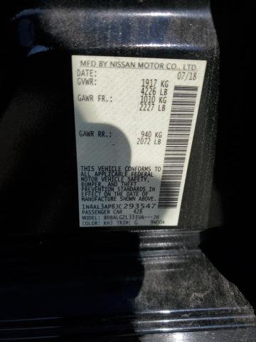 1N4AL3AP8JC293547 - 2018 NISSAN ALTIMA 2.5 BLACK photo 12