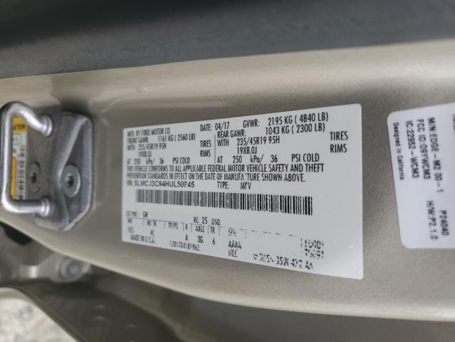 5LMCJ3C94HUL50945 - 2017 LINCOLN MKC RESERVE Krem fotoğraf 13