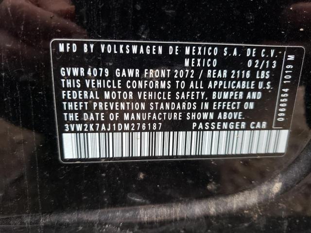 3VW2K7AJ1DM276187 - 2013 VOLKSWAGEN JETTA BASE Qara foto 12