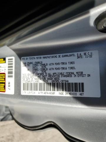 3TYSZ5AN1PT114901 - 2023 TOYOTA TACOMA ACCESS CAB Argent photo 12