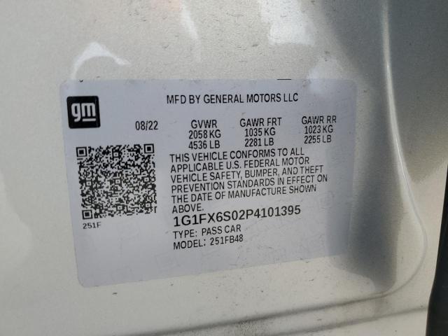 1G1FX6S02P4101395 - 2023 CHEVROLET BOLT EV 2LT SILVER photo 13