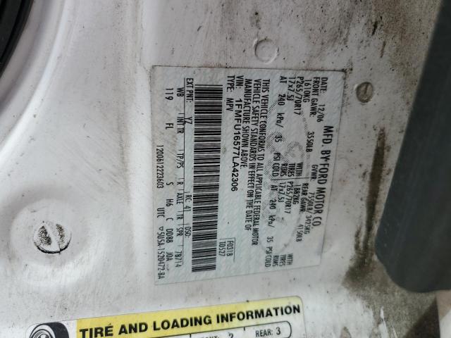 1FMFU16577LA42306 - 2007 FORD EXPEDITION XLT WHITE photo 13