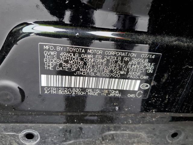 JTHCE1BL4E5027920 - 2014 LEXUS GS 350 BLACK photo 12