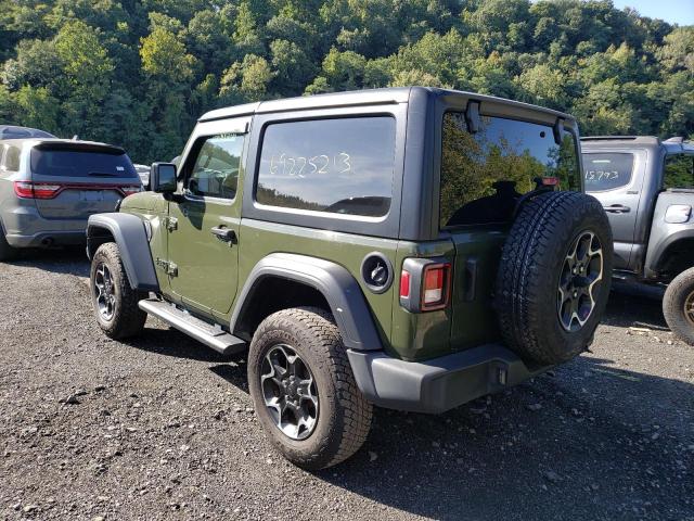 1C4GJXAN1MW752730 - 2021 JEEP WRANGLER SPORT GREEN photo 2