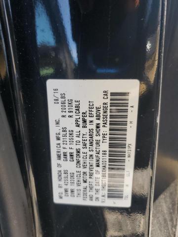 1HGCT1B6XHA001188 - 2017 HONDA ACCORD EXL შავი ფოტო 12