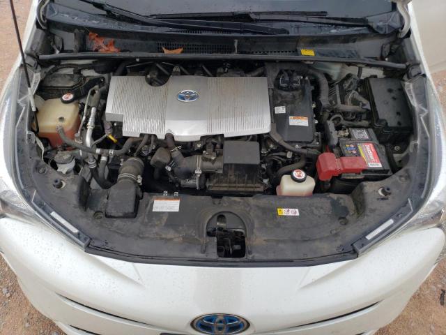 JTDKBRFUXH3553976 - 2017 TOYOTA PRIUS WHITE photo 11