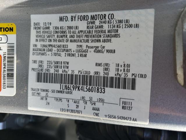 1LN6L9PK4L5601833 - 2020 LINCOLN CONTINENTA Gümüş foto 12