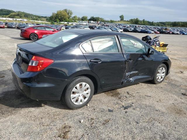 19XFB2F52CE024721 - 2012 HONDA CIVIC LX BLACK photo 3