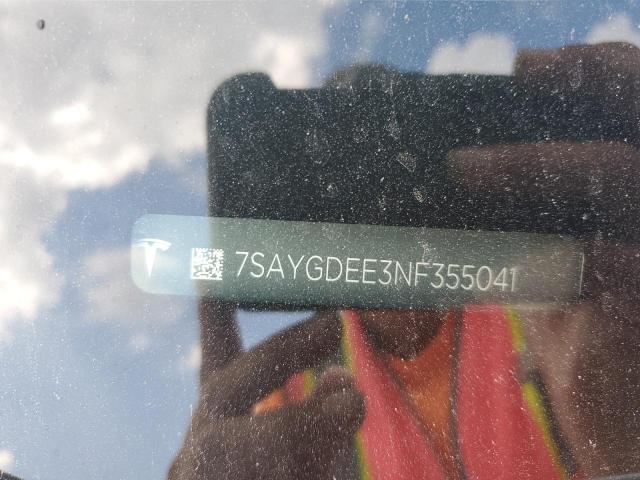 7SAYGDEE3NF355041 - 2022 TESLA MODEL Y თეთრი ფოტო 12